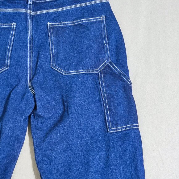 Refuge Denim carpenter jeans women's size 07 dark wash ink blue colour loose fit - Picture 7 of 12